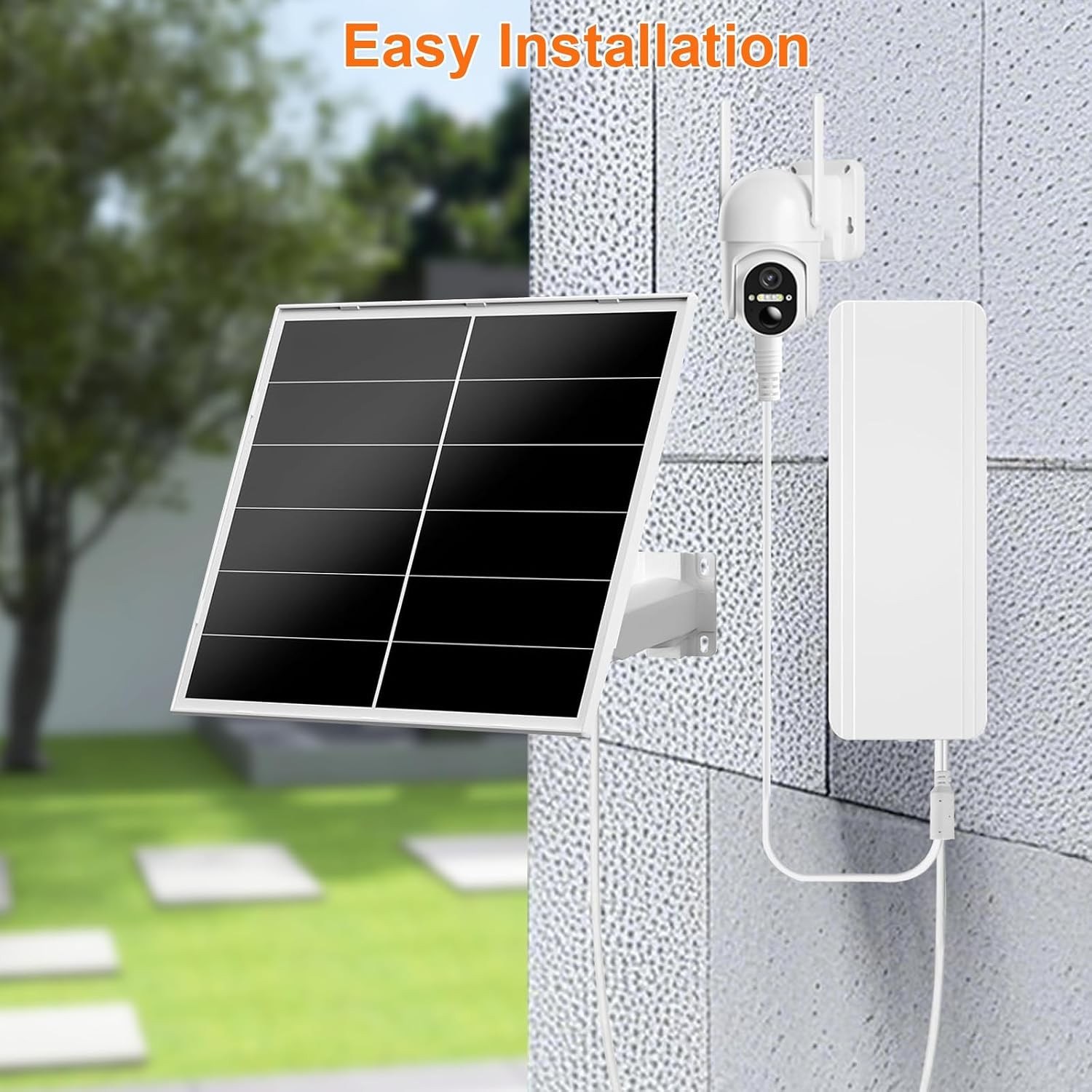 20W Solar Panel Charger Kit with 24000Mah Battery, 5V/12V Adjustable Output, USB