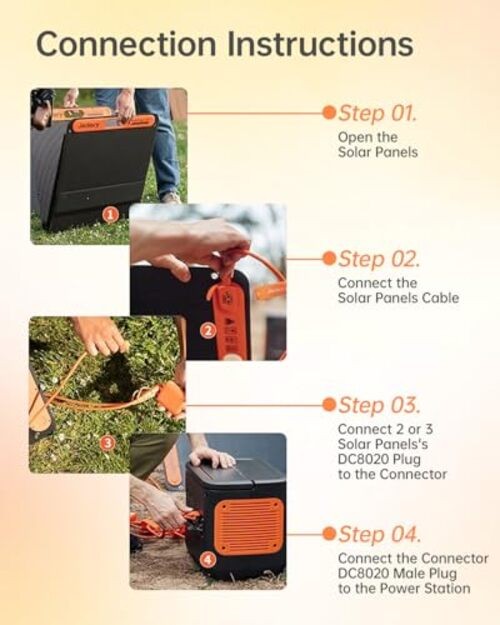 Solar Panel Connectors for Jackery Explorer Portable Power Station 3000 Pro /