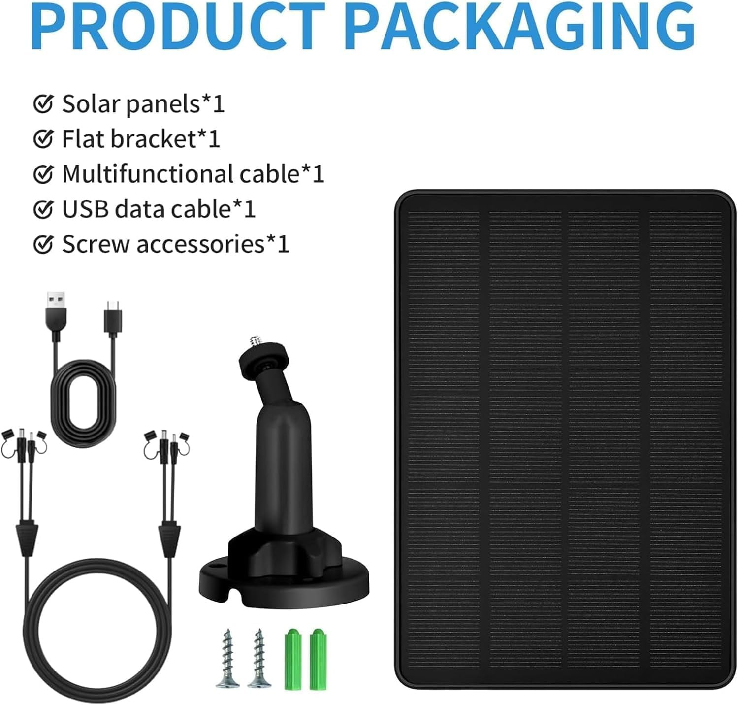 5W Trail Camera Solar Panel 12V/1A 6V/1.5A Solar Battery Charger Kit Built-In 52