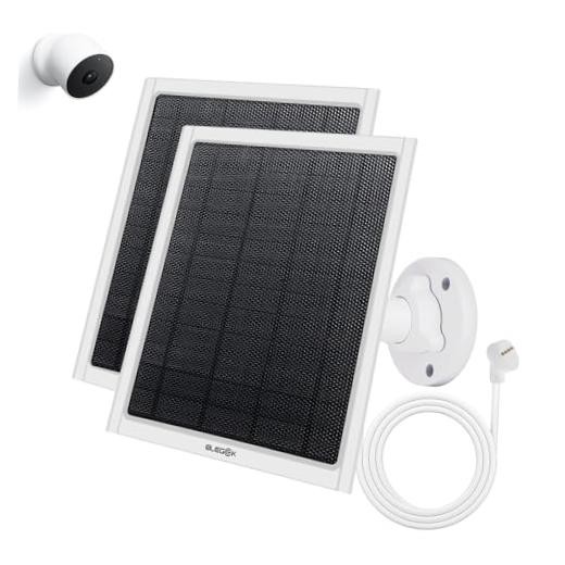 8W Solar Panel for Google Nest Camera Outdoor&Indoor Battery Version White