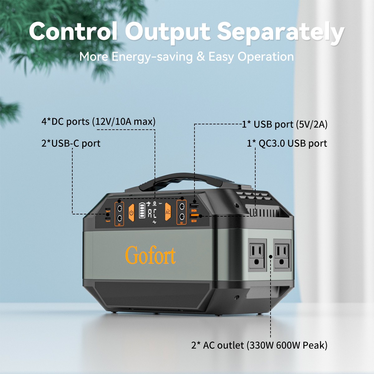 Flashfish P56 Portable Power Station 330W 299Wh Solar Generator Refurbished