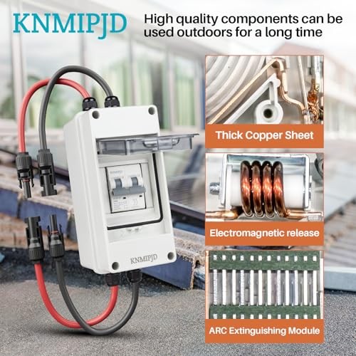Solar Panel Disconnect Switch 50A 400V DC/AC PV Disconnect Box Outdoor 50 Amps