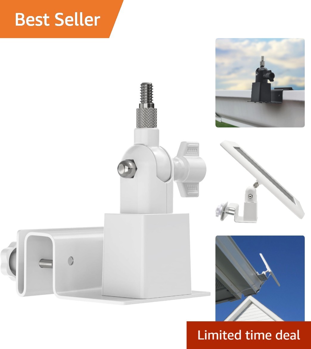 Universal Solar Panel Gutter Mount for Ring, Arlo, Eufy – Easy Installation