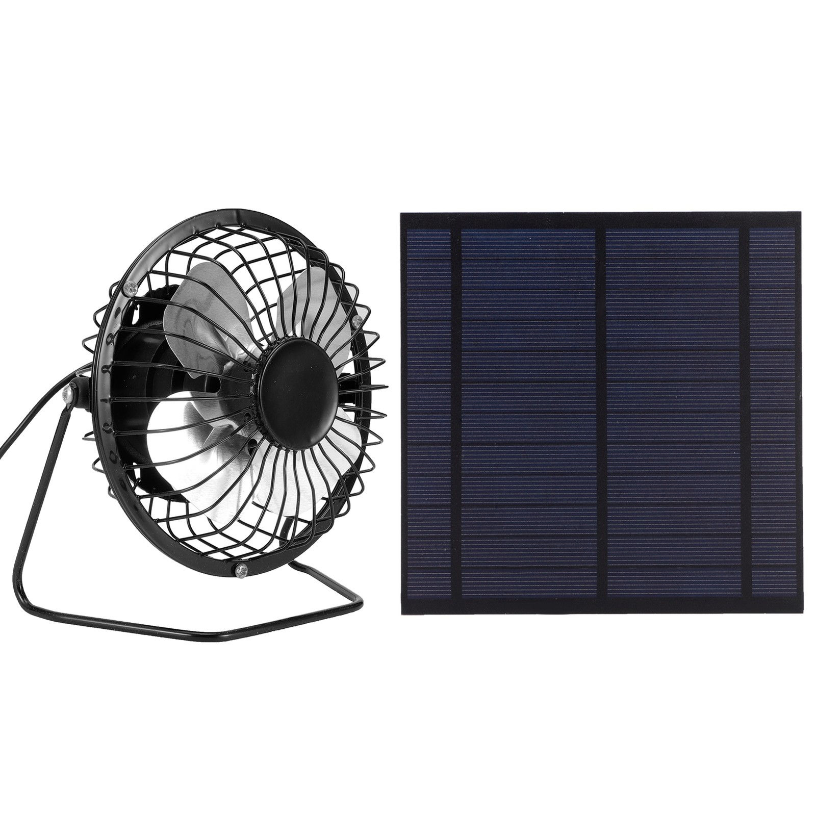Solar Powered Portable Fan USB Dual Supply No Built-in Battery Vent Fan for RV
