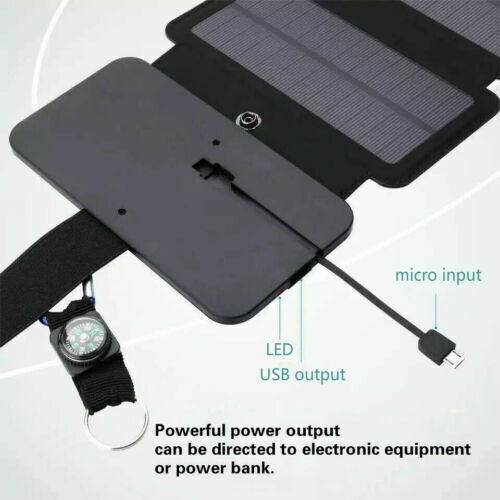 PFCTART USB Portable Charger Panel Solar Power Bank for Cell Phone Waterproof