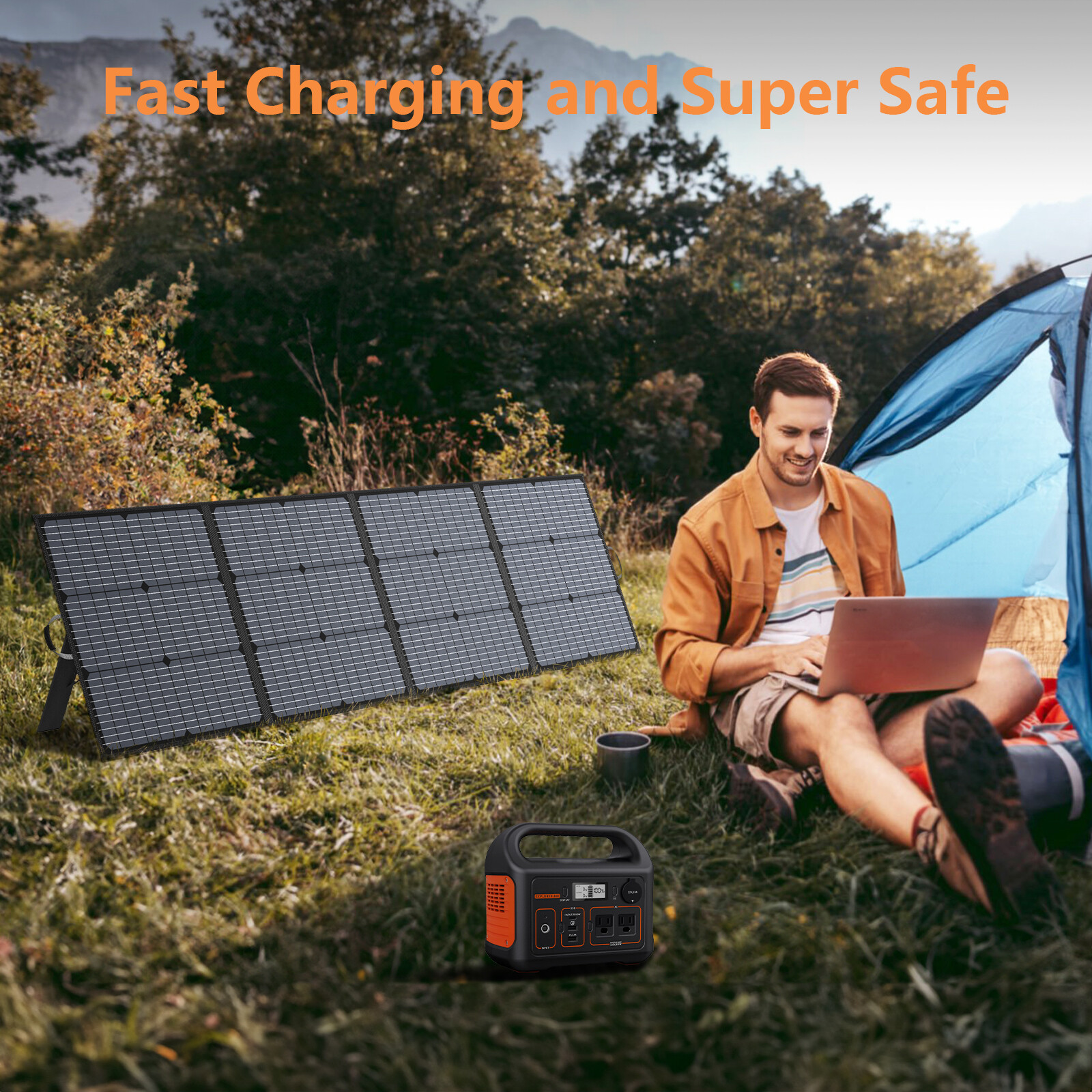 Solar Panels 220W 400W Solar Charger for Anker SOLIX C1000 Jackery Explorer 1000