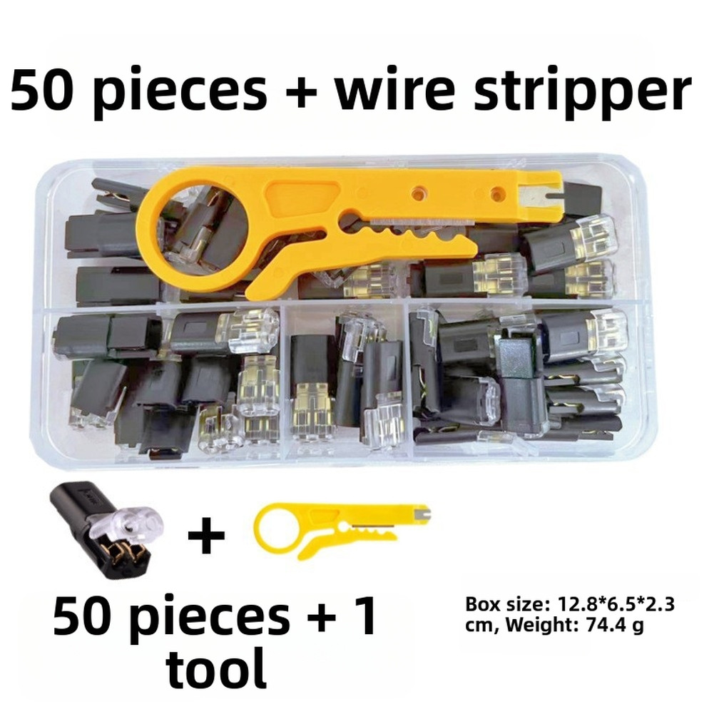50 pcs Double Wire in Connector Flame Retardant for DIY Home Workshop Use