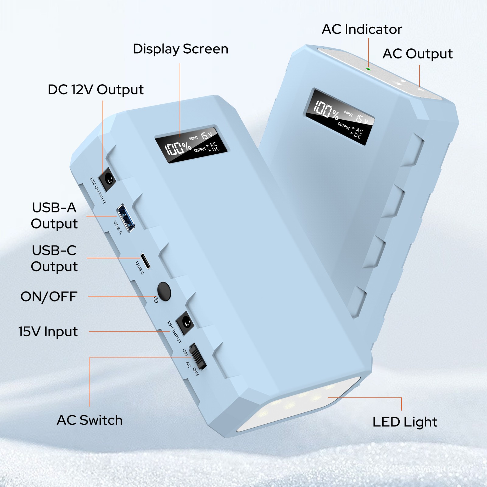 100W Portable Power Station Camping Battery Bank AC DC Charger Solar Generator