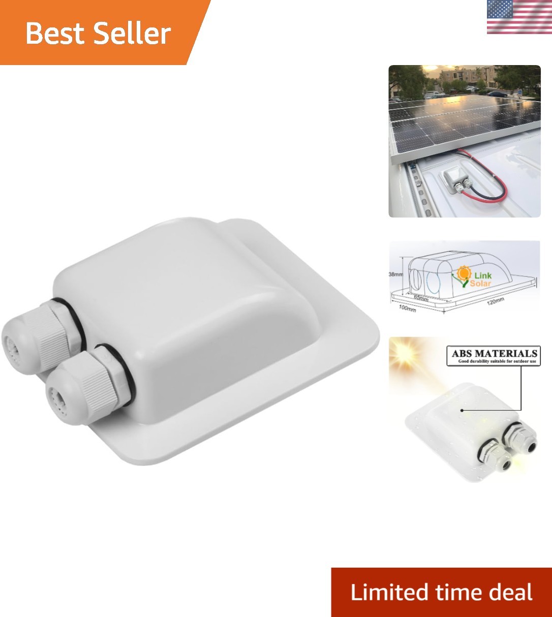 Versatile Double Cable Entry Gland for Solar Projects – Fits 2mm² to 6mm² Cables