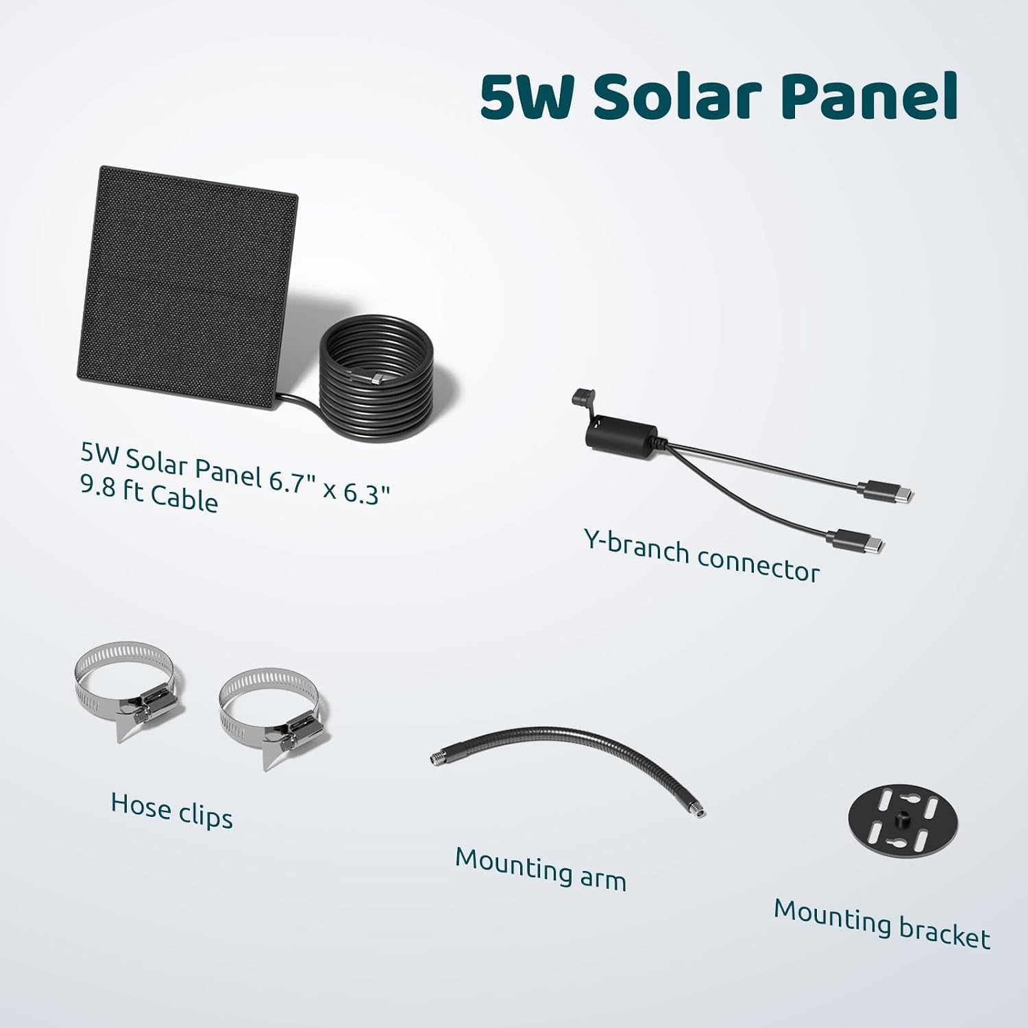 Birdfy 5W Solar Panel for Smart Bird Feeder Camera Type C Charger for Birdfy