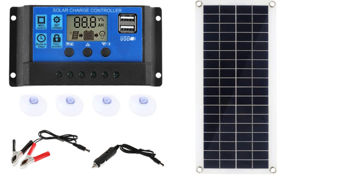 1000W Solar Panel 12V Solar Cell 60A Controller Solar Panel for Phone RV Car MP3