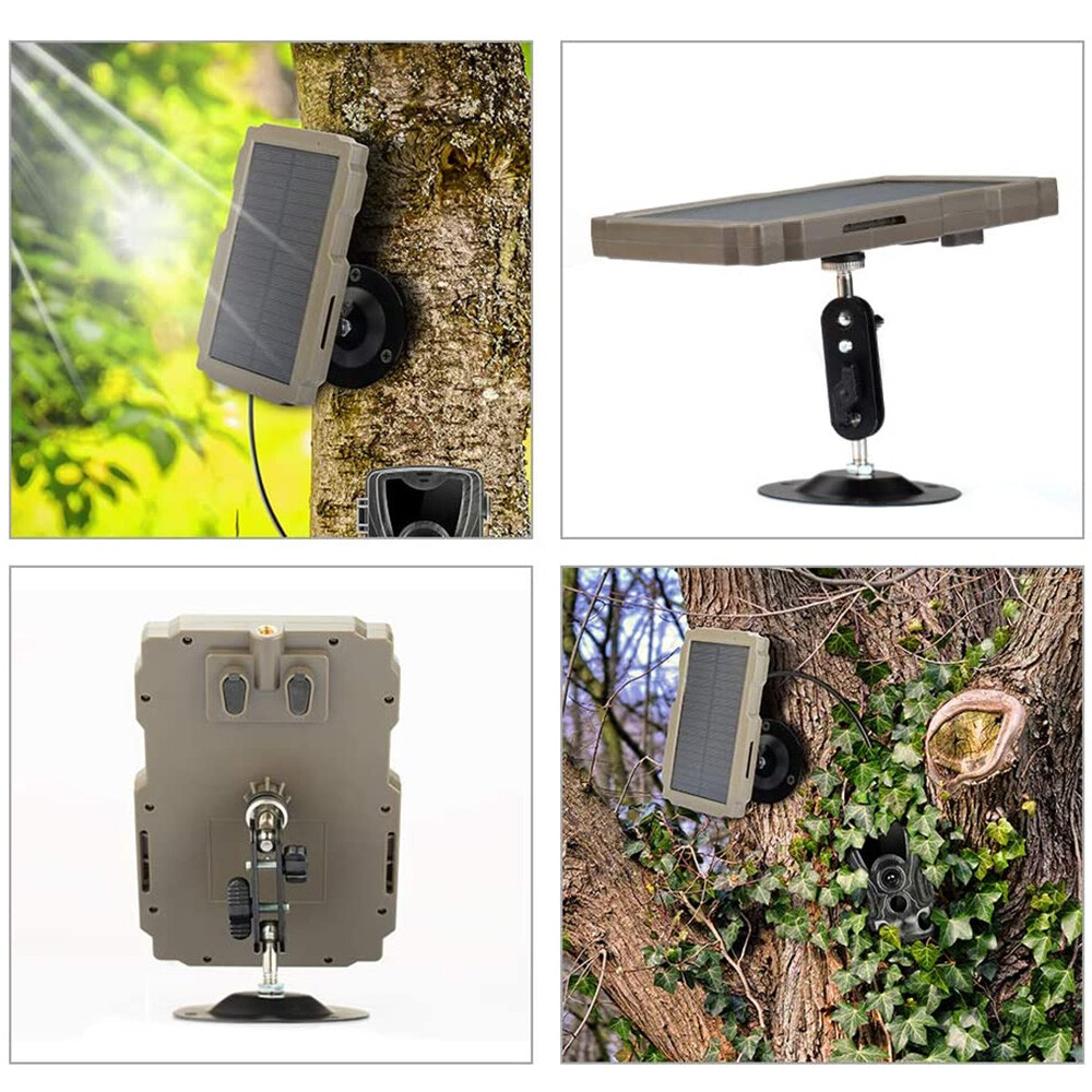 3000mAh 6V-12V Solar Panel Set W/ Charging Adapter Fior Trail Camera S7T0