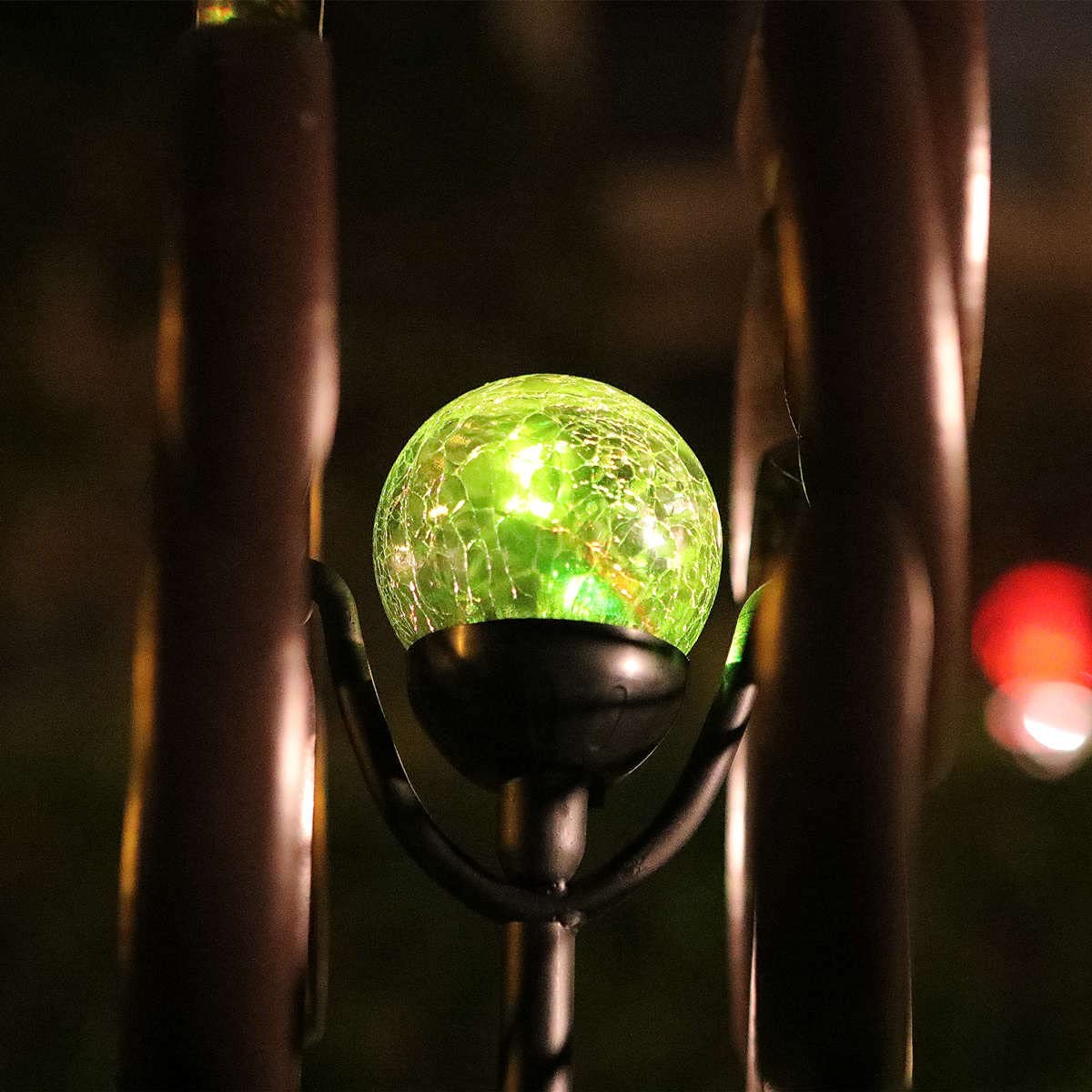 Solar Powered Glass Ball+Accessories – for Solar Wind Spinner Replacement Sol…
