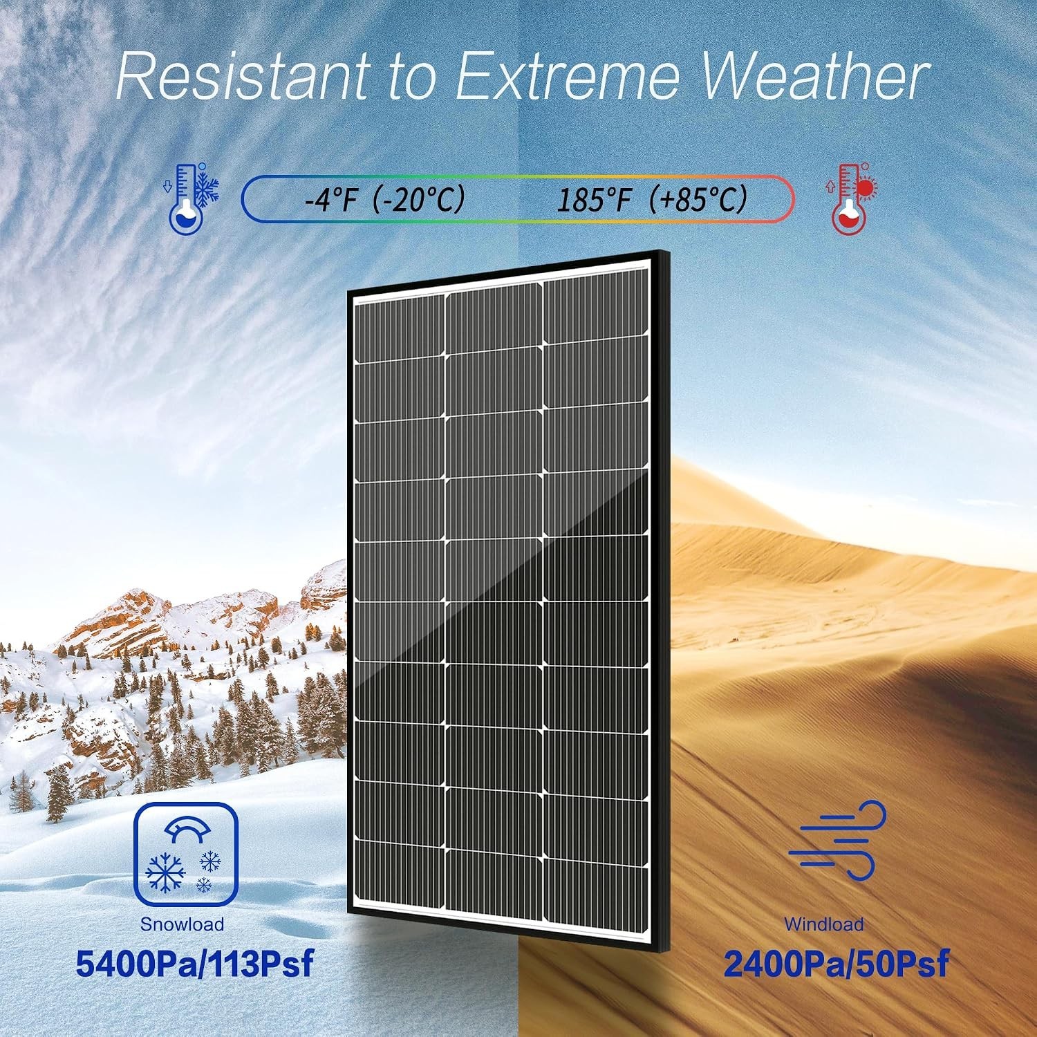 Versatile 100W Solar Panel with Advanced N-Type Technology for Maximum Power