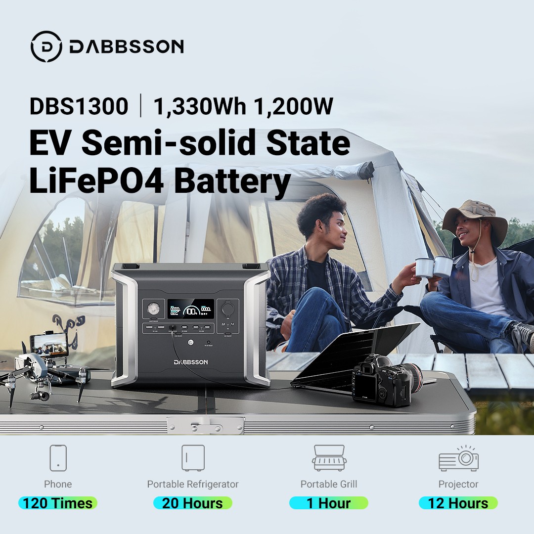 Dabbsson 3030Wh 1200W Power Station Generator w/ Backup Battery Home Rv Trip