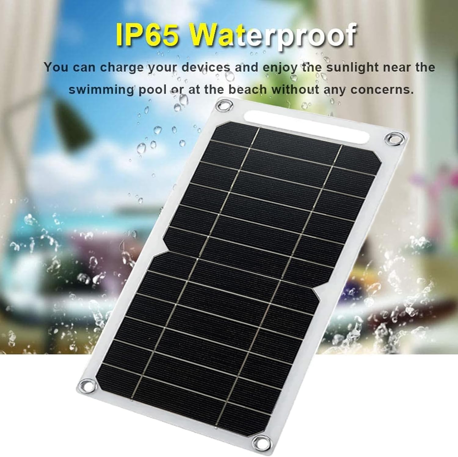Portable 5V 6W USB Solar Panel Charger for Phones, Cameras, and Camping Gear