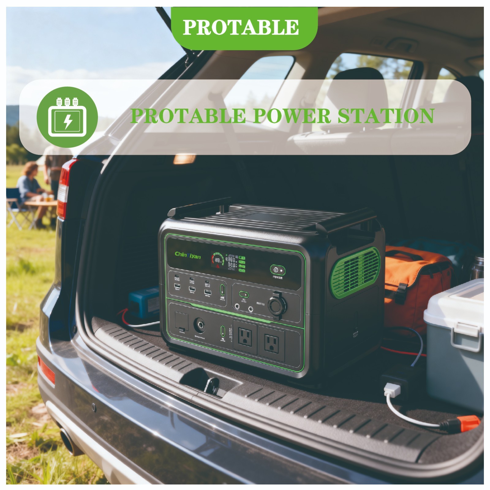 1200W 1008Wh Portable Power Station LiFePO4 Solar Generator w Wireless Charging