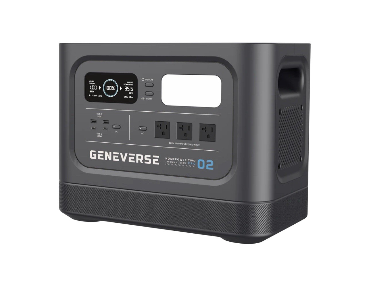 Geneverse Home Power Two Pro Generator And Two Solar Panels