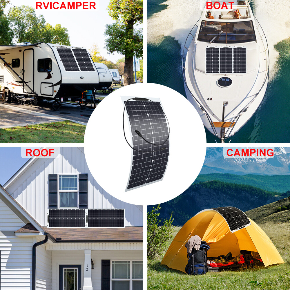 200W Solar Panel 18V Flexible Solar Panel High-Efficiency Solar Panels for RV