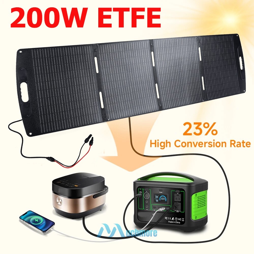 200W 400W Portable Foldable Solar Panel with USB/USB-C/DC Output Solar Charger