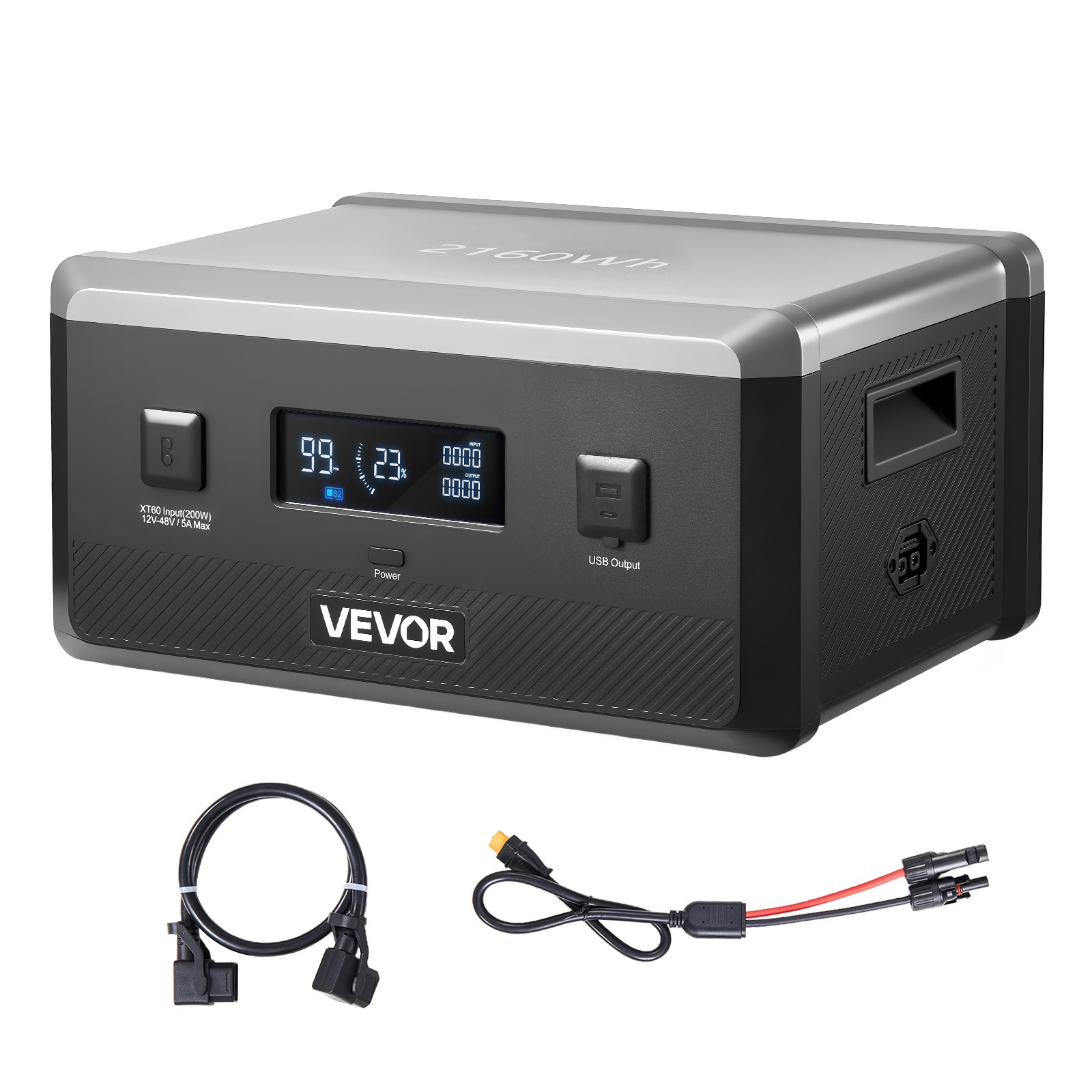 VEVOR Extra Battery for Portable Power Station 2160Wh LiFePO4 Expansion Battery