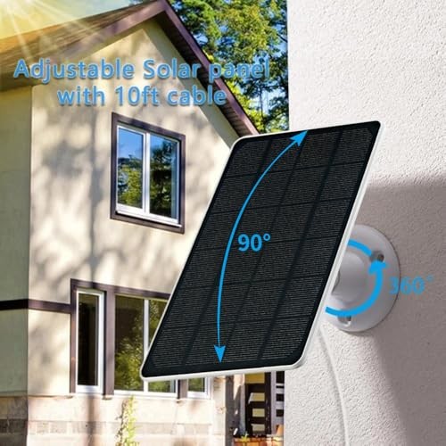 Ring Camera Solar Panel, Compatible with Ri ng Stick Up Cam White 1Pack