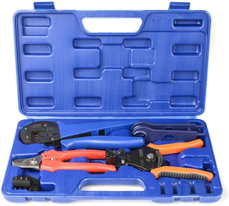 Solar Crimping Tool Kit for Solar Panel Install with/ Cutter Stripper Spanners