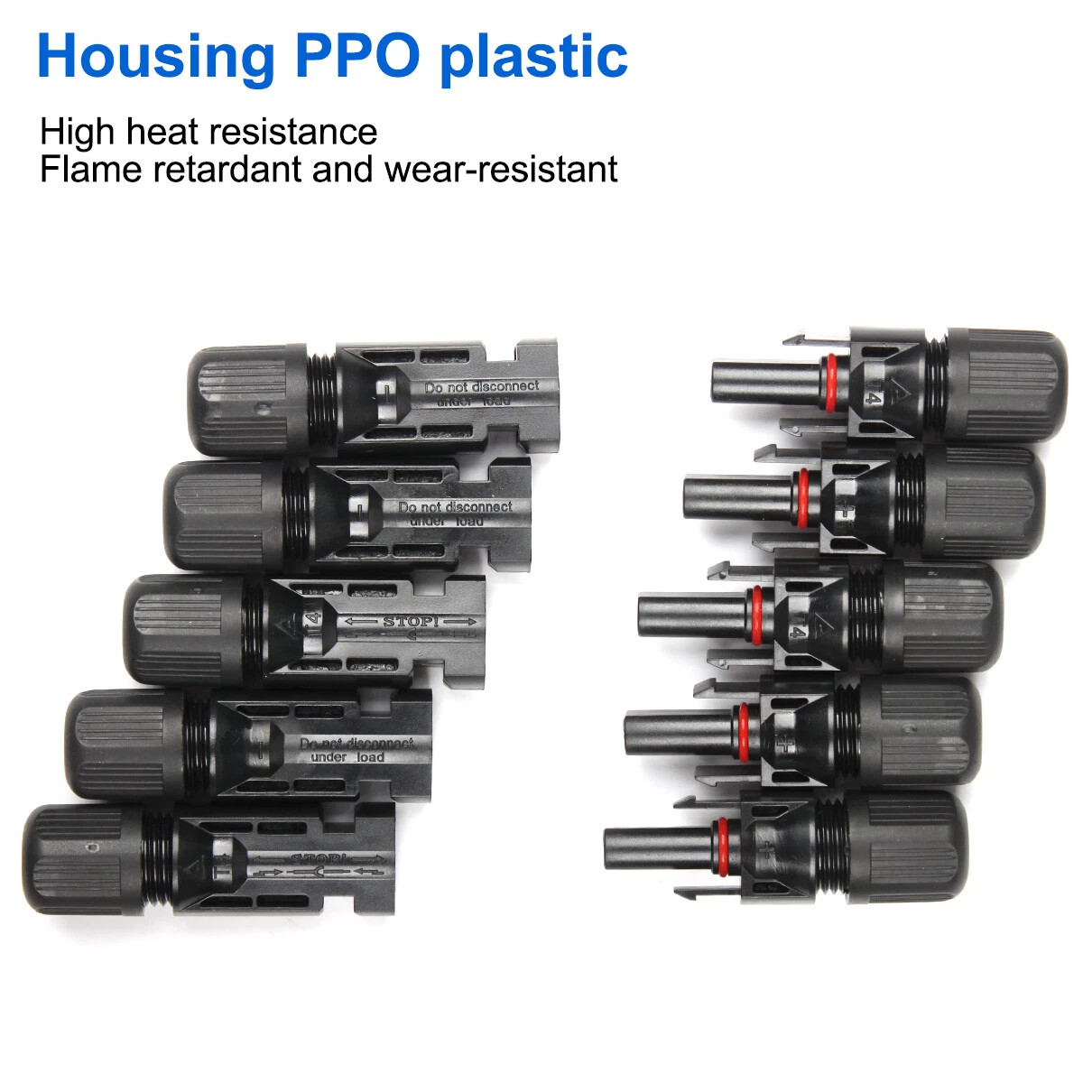 10-50 Pairs Solar Cable Connectors 30Amp Waterproof Wire Joiners Set 4mm-6mm M/F