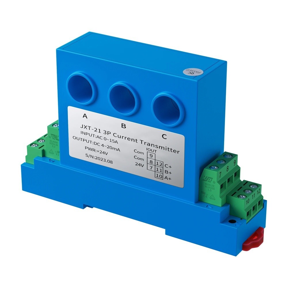 AC Three Phase Current Transmitter DC24V Input 0.5% Measurement Accuracy