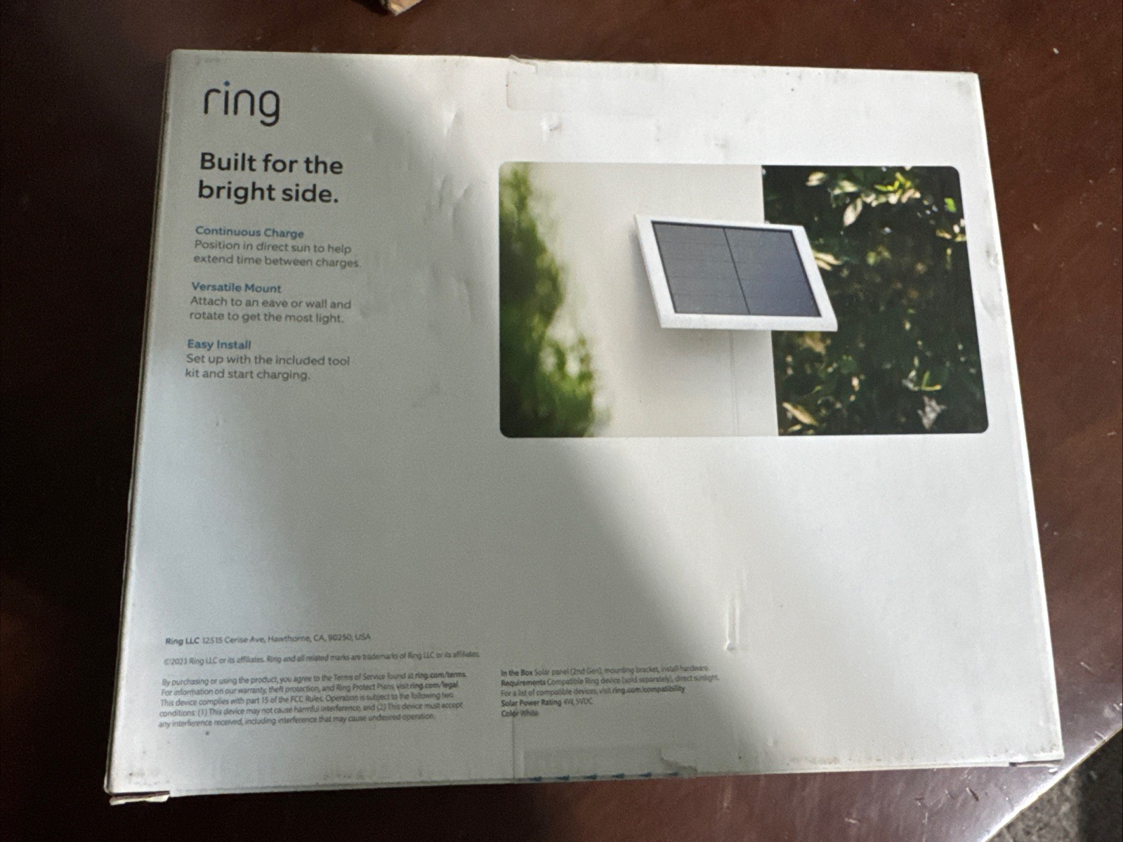 Ring 2nd Generation 4W Solar Panel for Select Ring Security Cameras – White