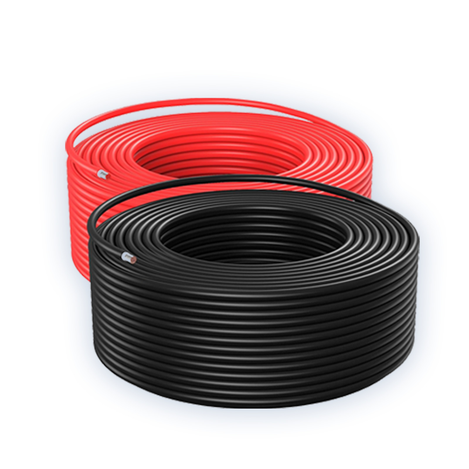 50ft Black+50ft Red 10 AWG Solar Panel Extension Cable Flexible Wire Connectors