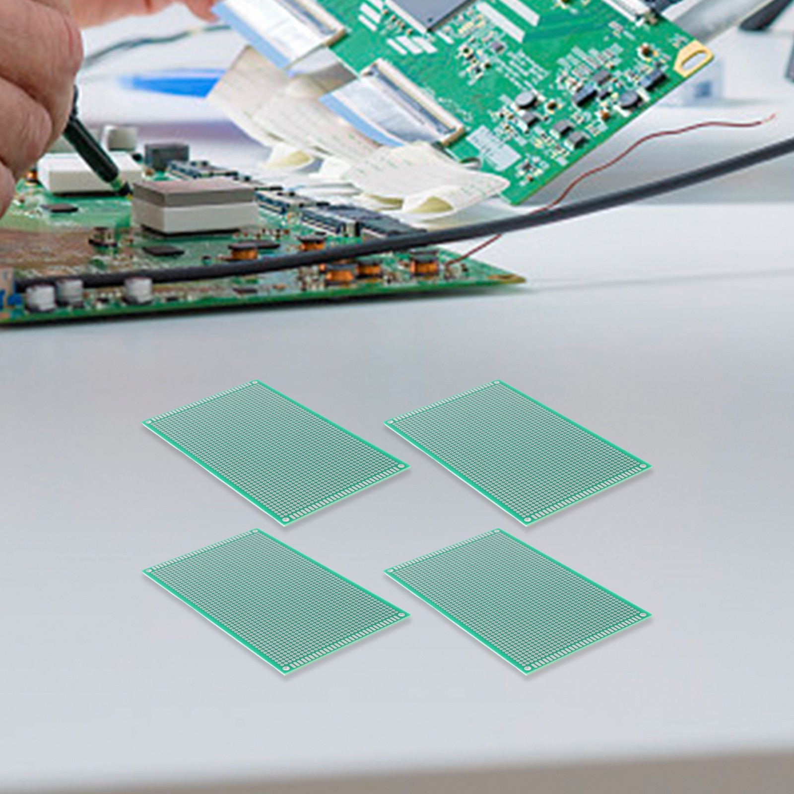 Efficient 9×15 cm Prototype PCB Set of 4 for Quick Electronic Prototyping