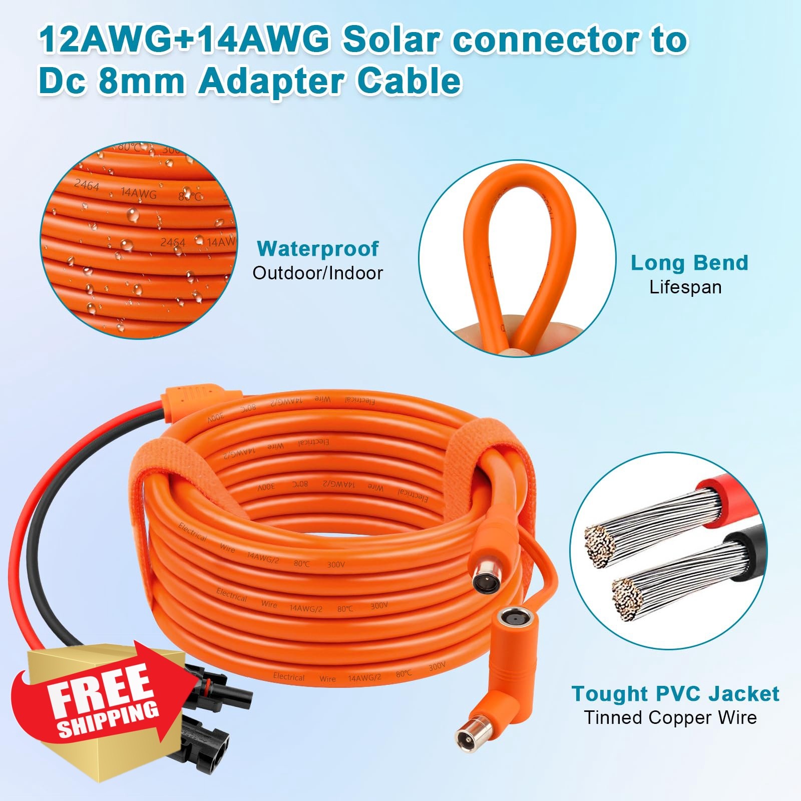 XRDS-RF Solar Panel to DC Cable 25 FT