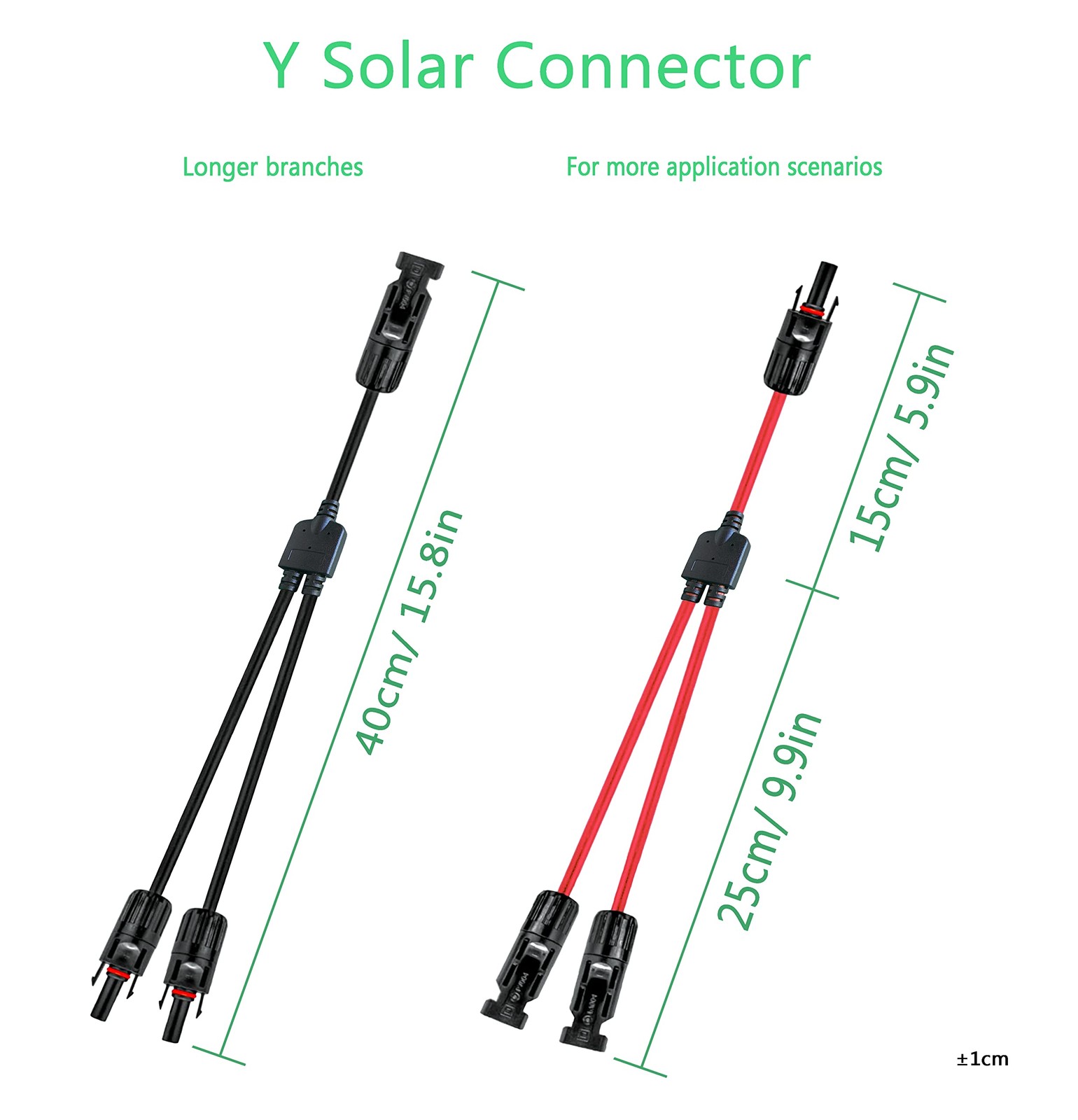 Y Solar Connector,Solar Y Branch Parallel Cable,Solar 1 to 2 Male Female Conn…