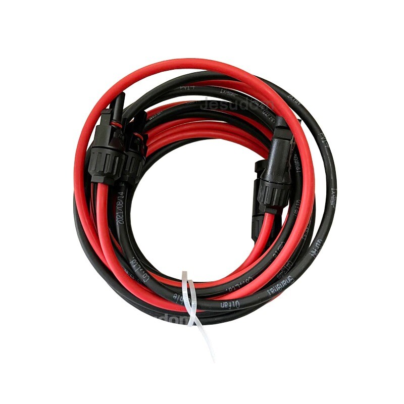 6mm2/ 10AWG / 1M Solar Panel Extension Cable Copper Wire Black an