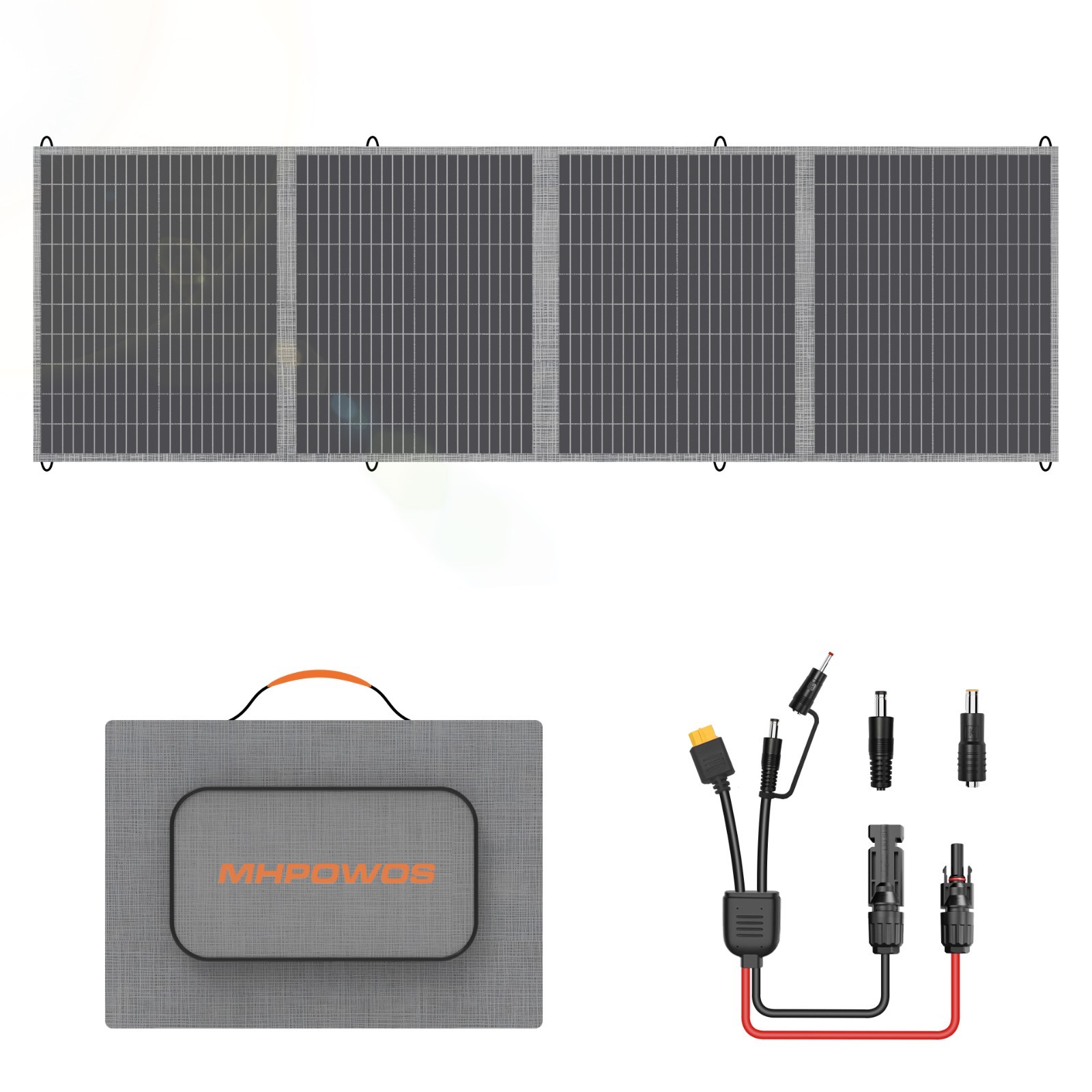 MHPOWOS 200W Watt Solar Panel Portable Foldable for Power Station Camping RV