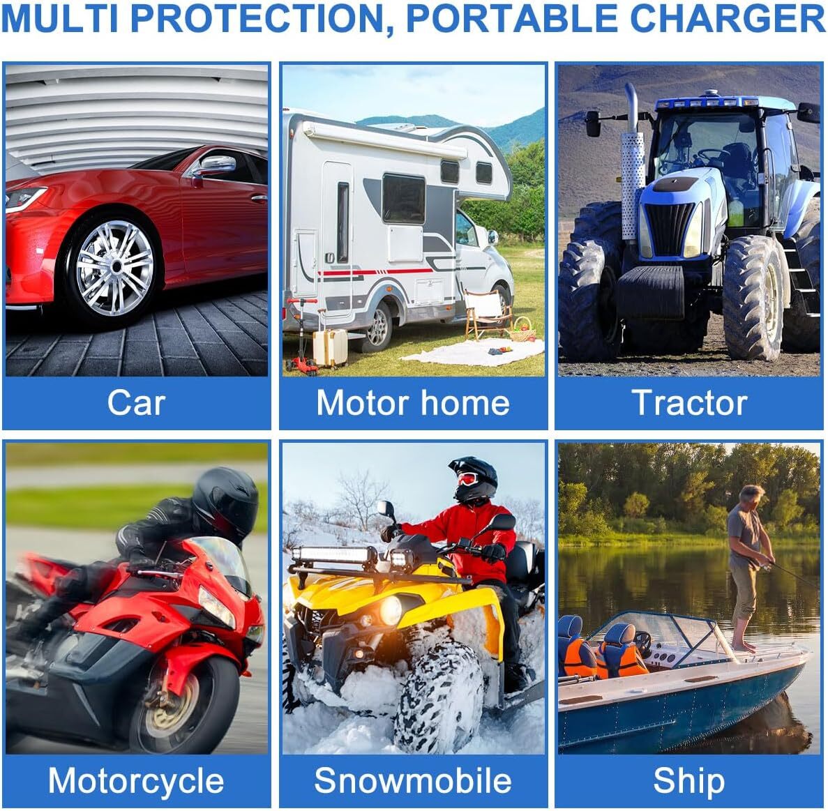 30W Solar Panel 12V Trickle Charger Battery Charger Kit Maintainer Marine Car RV