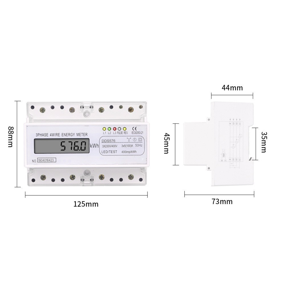 Three Phase Digital Power Meter with Overload Safety and Efficient Operation