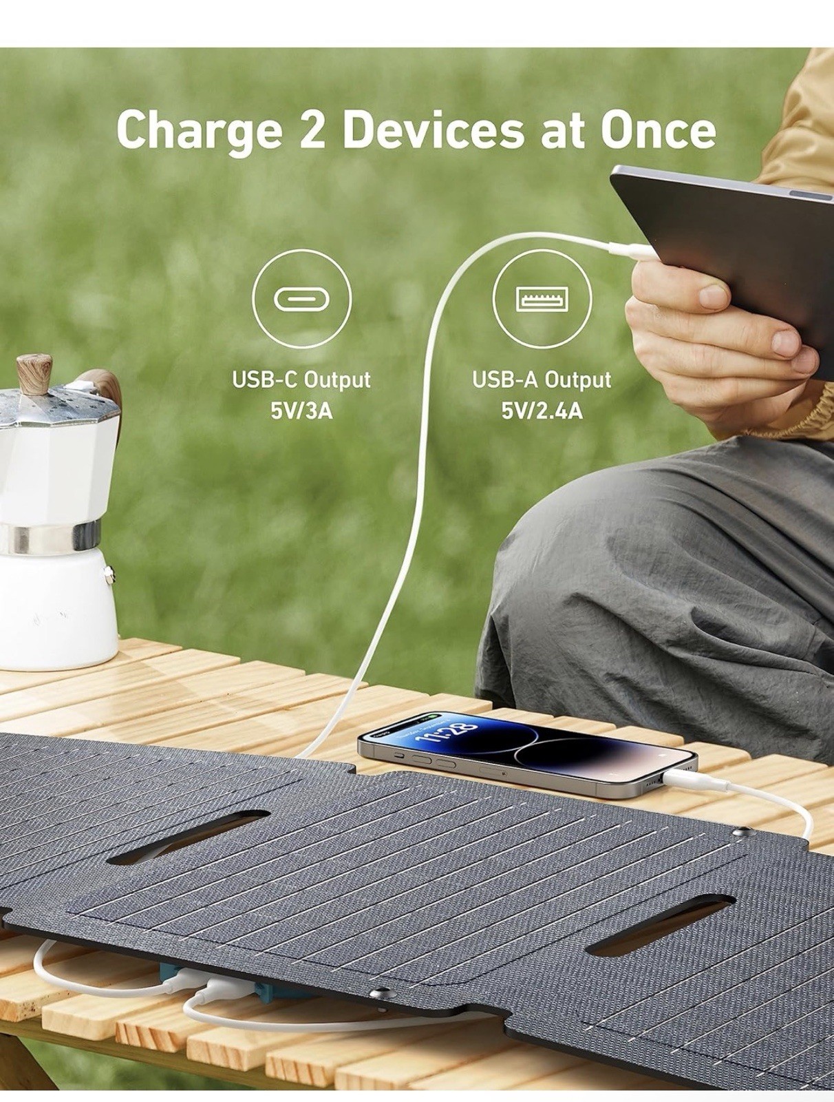 Anker Solix PS30 Solar Panel 30W Foldable Portable Solar Charger IP65 A2426