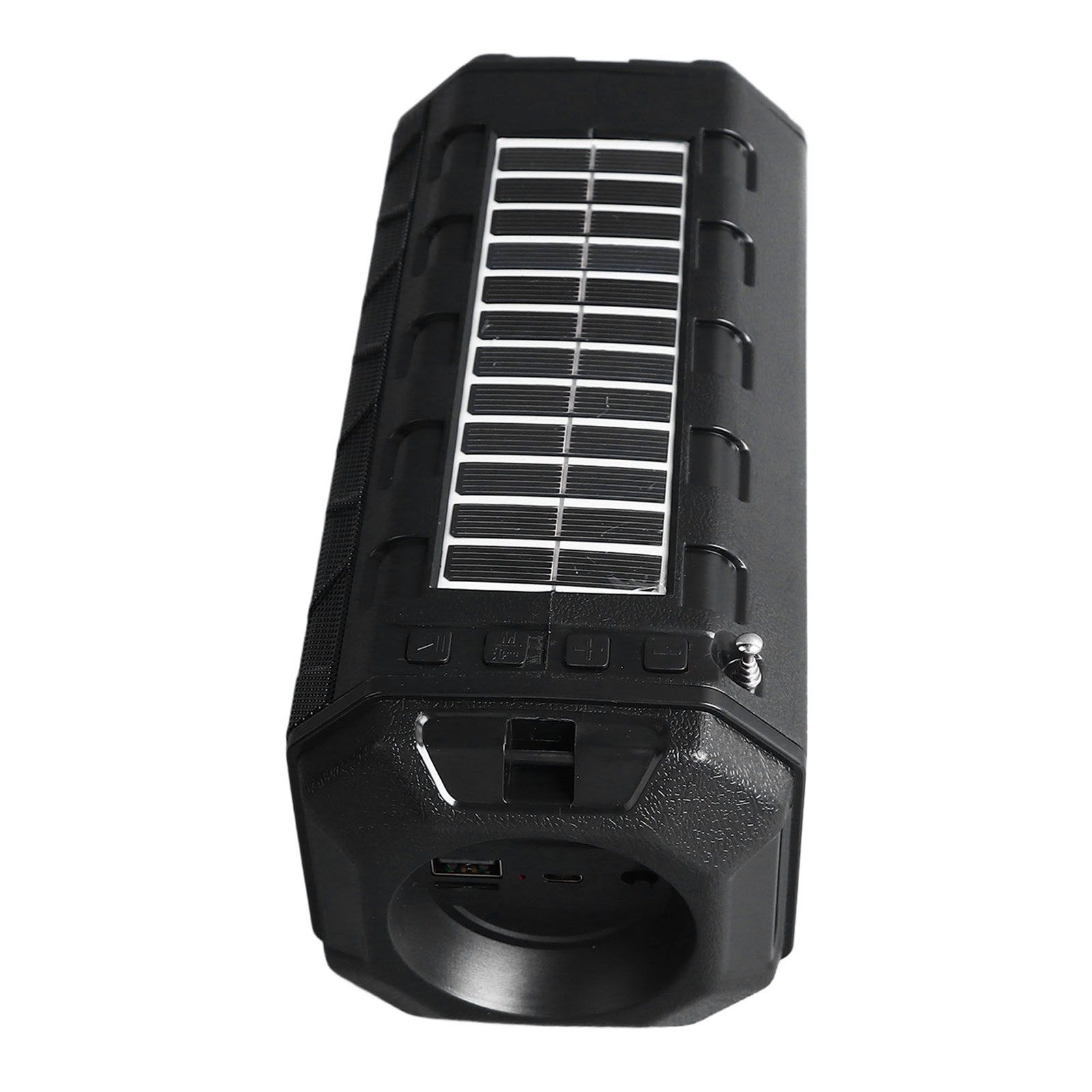 Solar Bluetooth Speaker Solar Panel Waterproof 1200mAh Bright Flashlight Ra GTYX