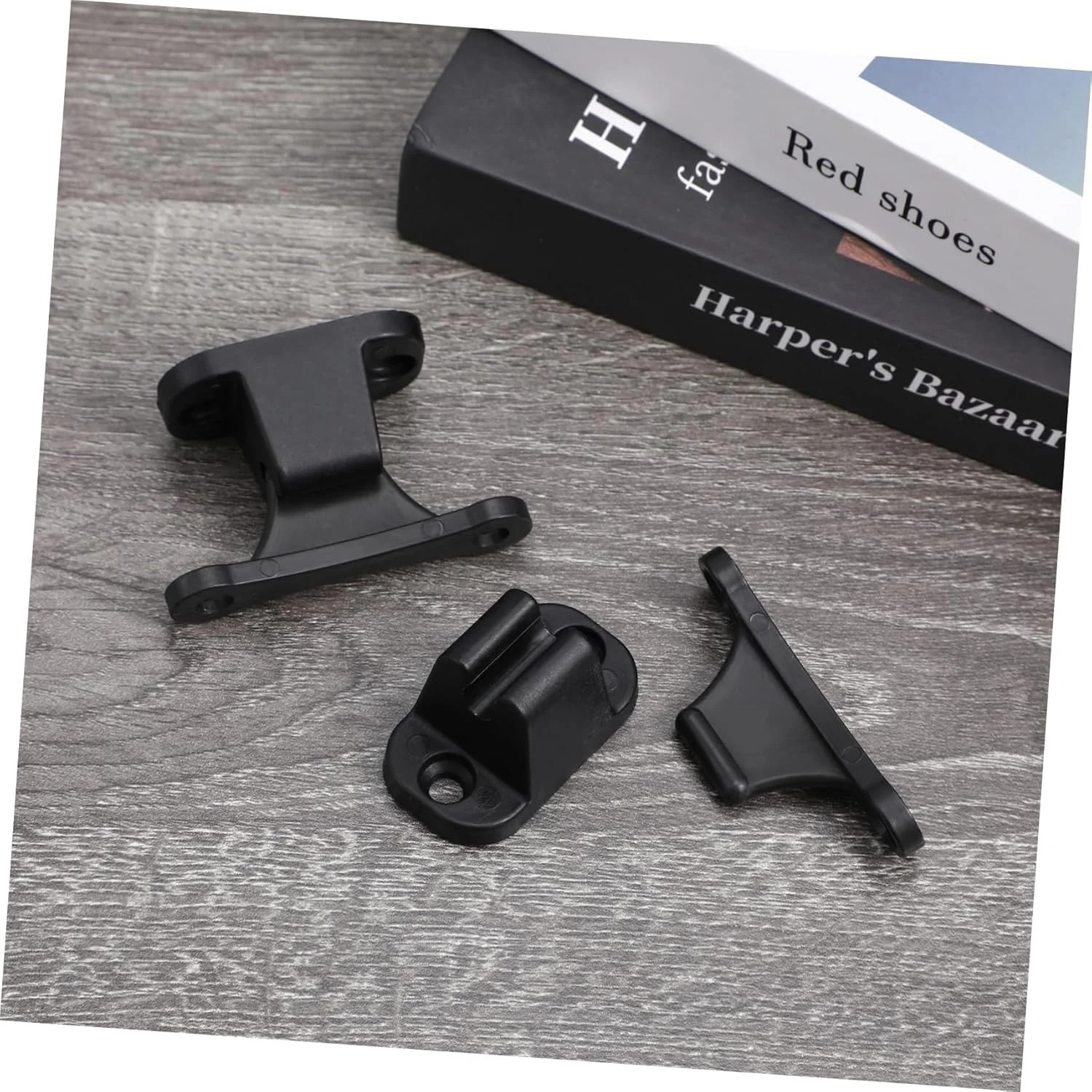 2pcs RV Door Holder Black T-Shaped Nylon Retainer Kit Camper Door Latch Stop Cat