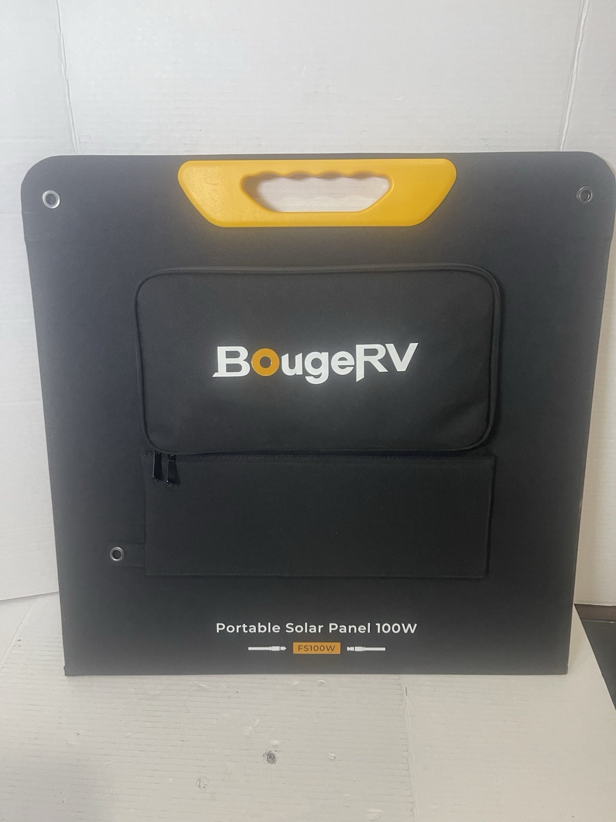 BougeRV 100W Portable Solar Panel, Fiberglass Solar Charger, Up to 25% Covertion