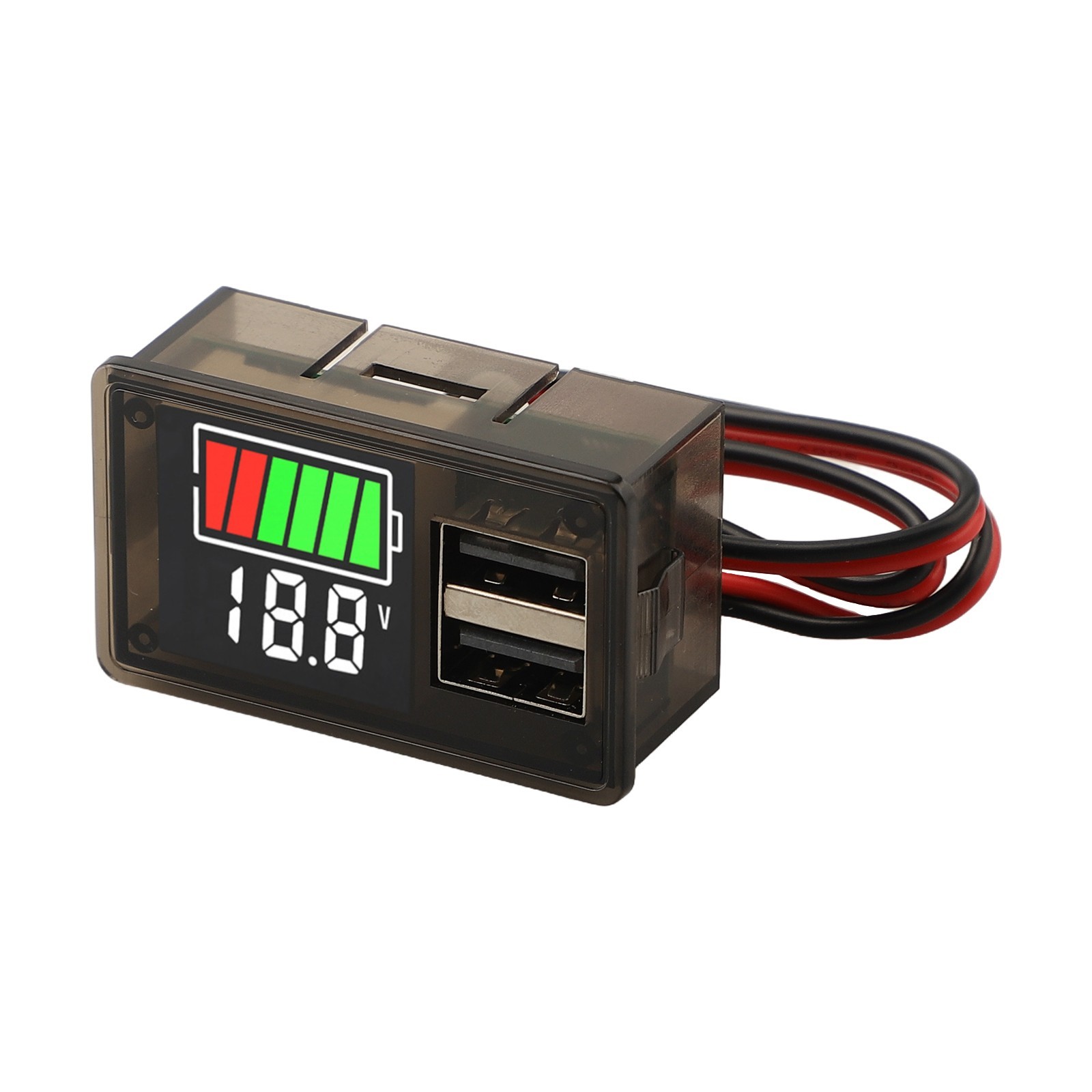 LED Voltmeter DC830V with Double USB Charging for Various Battery Types