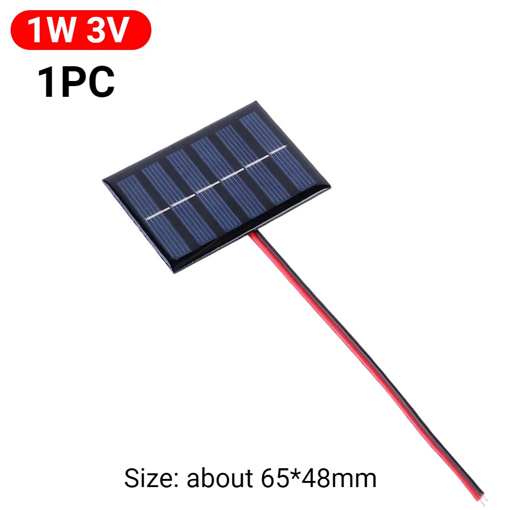 5W 5V/12V 1W 3V Mini Solar Panel Polysilicon Solar Epoxy Panel Module Light Cell