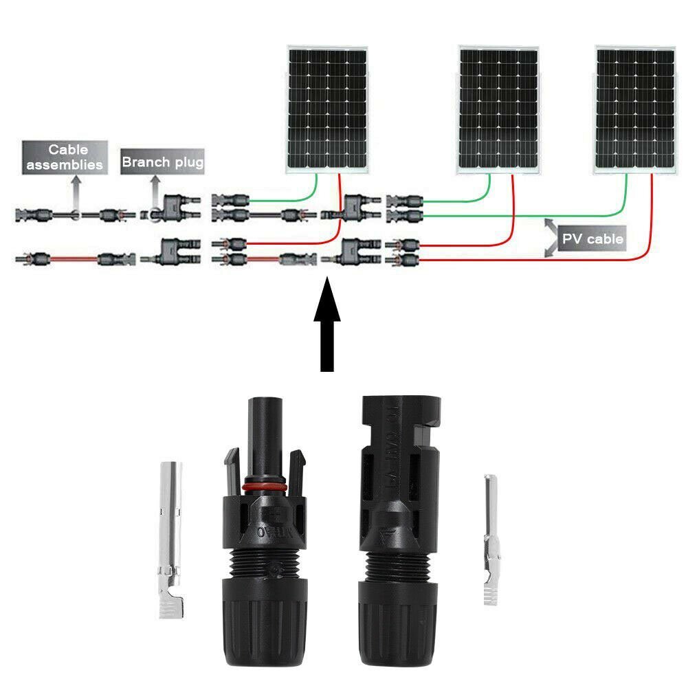 10 Pairs Waterproof Male Female M/F Wire Cable Connectors Set Solar Panels 30A