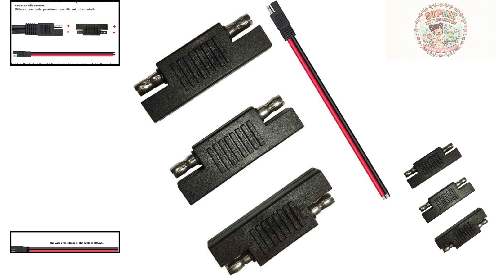 Reliable 3-Pack SAE Polarity Connectors – Enhance Solar Charger Compatibility