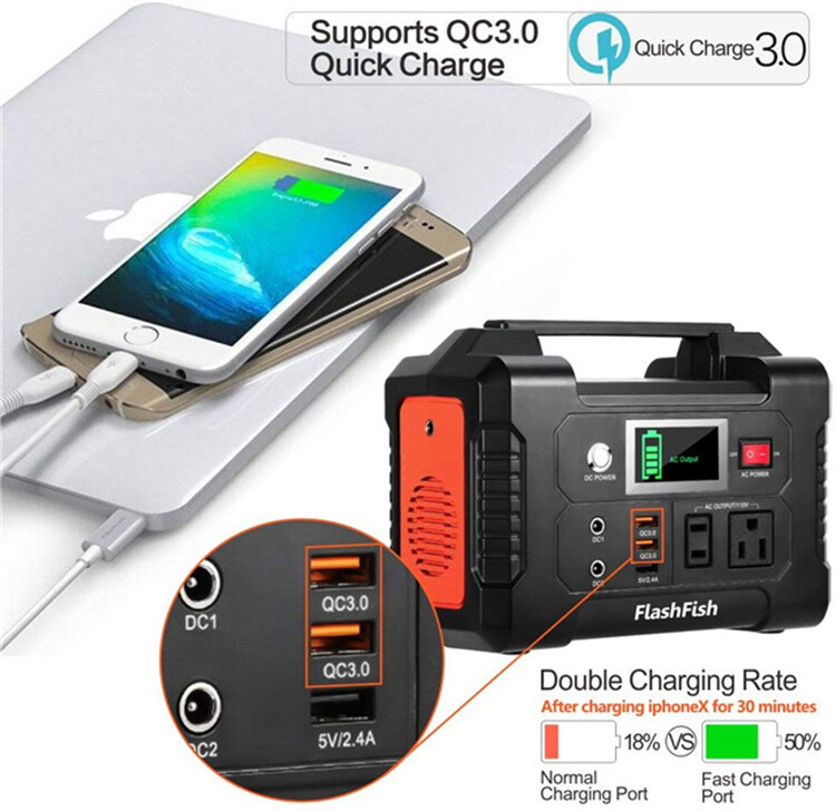 Portable Power Bank 40800MAH for Outdoor Travelling, Support Solar Recharging