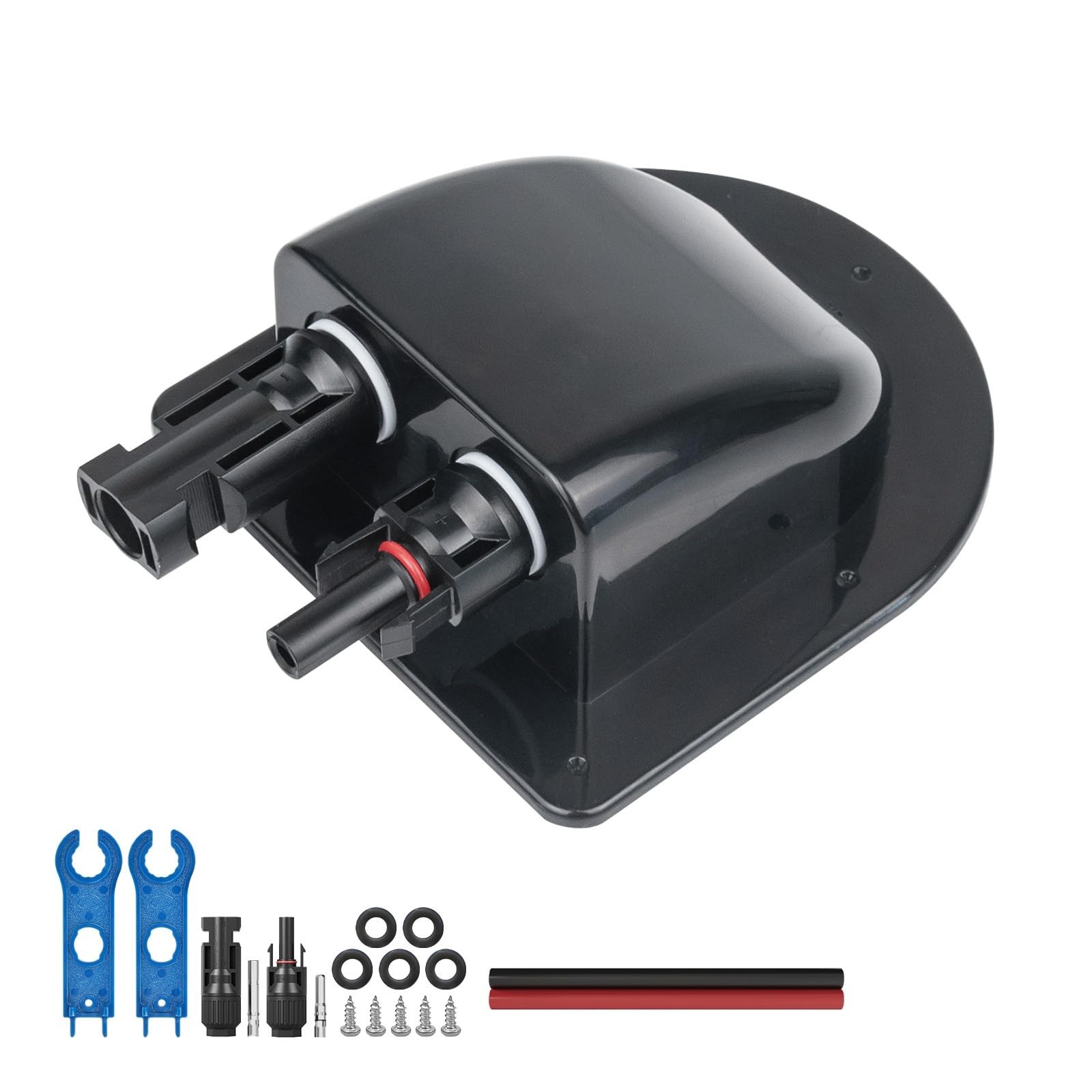 Solar Cable Entry Gland with 10AWG Copper Wire & UV Resistant Connectors for RV,
