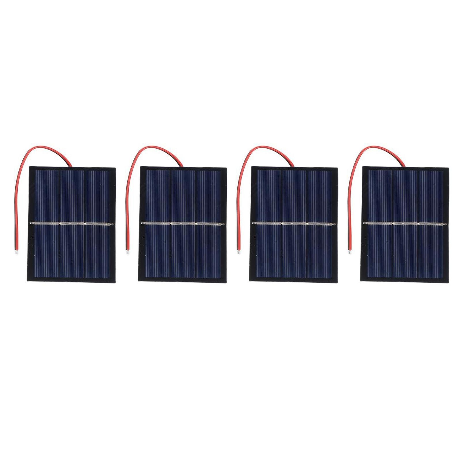 4 Pack 065W 15V Solar Panels with Wiring for Small Power Solar Devices 60x80mm