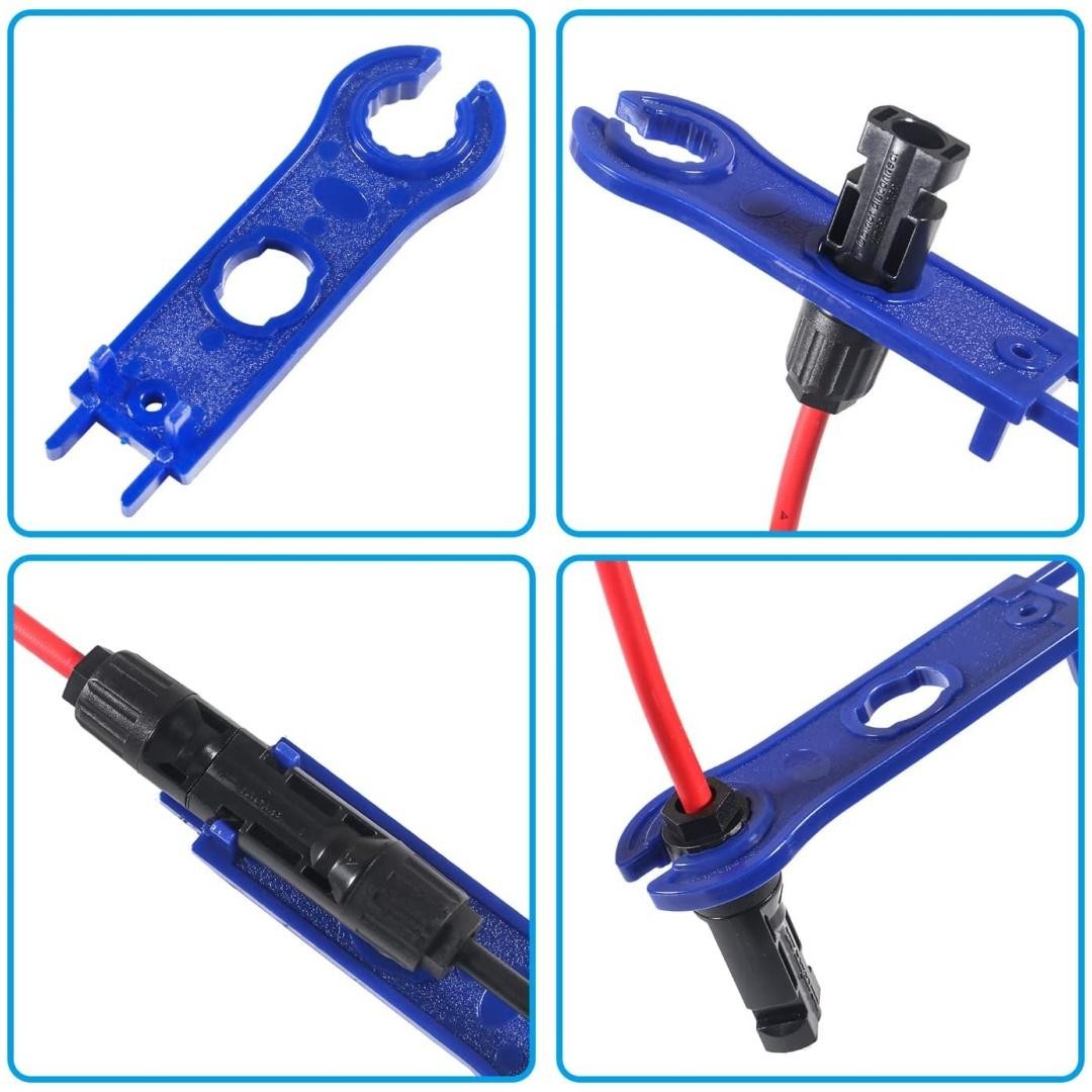 MC4 Y Branch Solar Panel Connector Cable 30A 1 to2 Parallel Adapter Waterproof